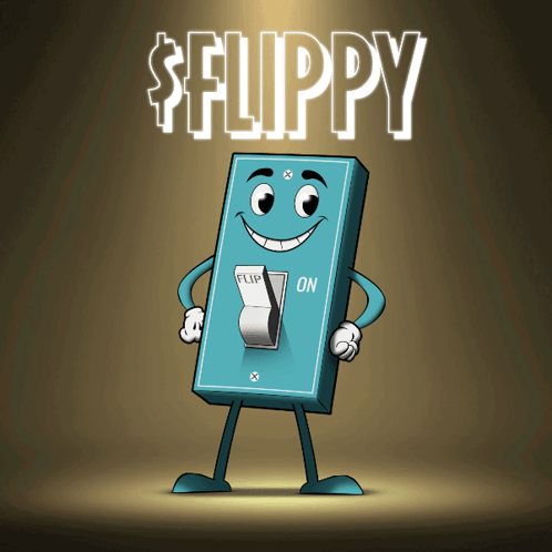 Light Switch with Arms and Legs Saying Flippy