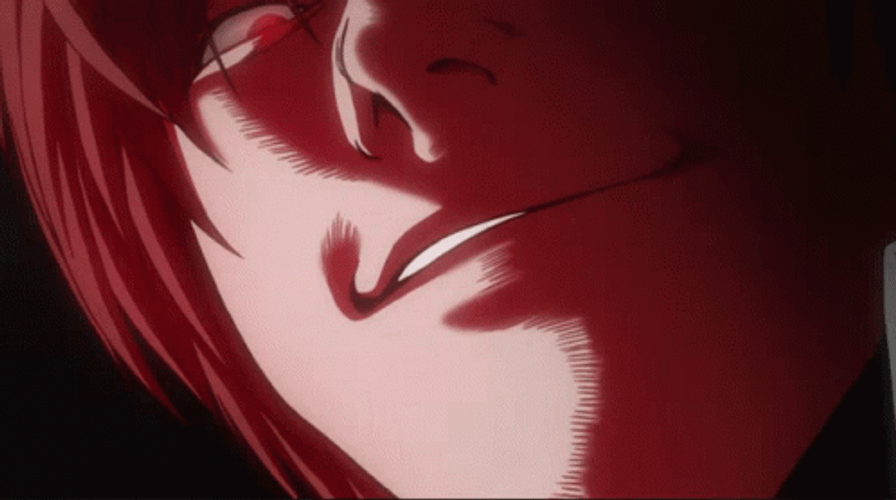 Light Yagami Evil Grin GIF