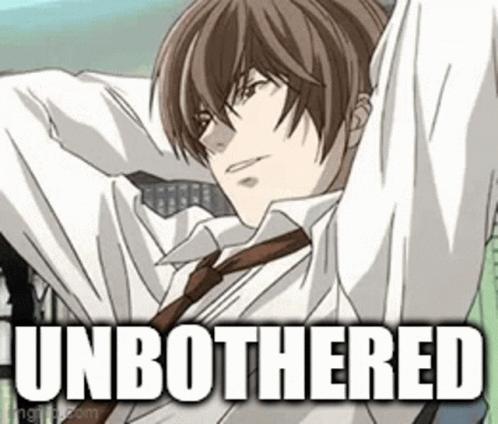 Light Yagami Unbothered Sitting GIF