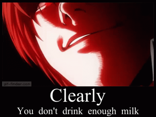 Light Yagami You Don't Drink Enough Milk GIF