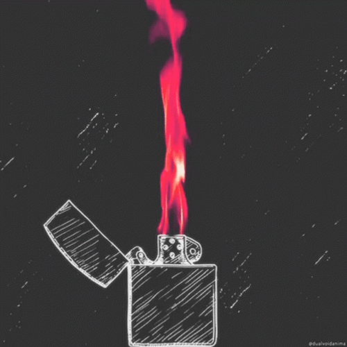 Lighter Illustration Red Fire GIF