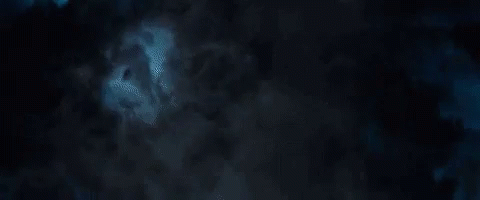 Lightning Bolt Strikes Cloudy Sky
