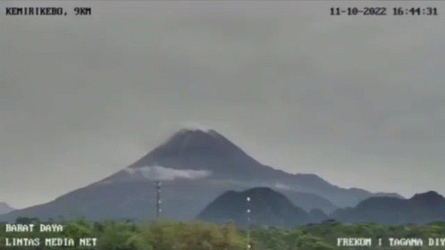 Lightning Bolt Striking Mountain Top