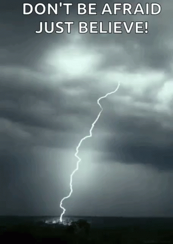 Lightning Bolt With Believe GIF