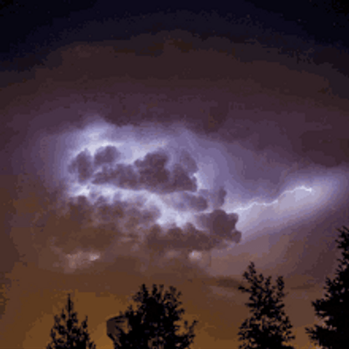 Lightning Charged Cloud GIF