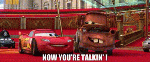 Lightning McQueen And Mater Talking On Red Carpet GIF
