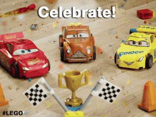 Lightning Mcqueen Cars Lego Celebration GIF