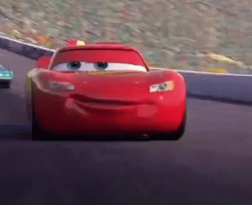 Lightning McQueen Driving Race Track