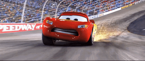 Lightning Mcqueen Tire Yellow Lightning GIF