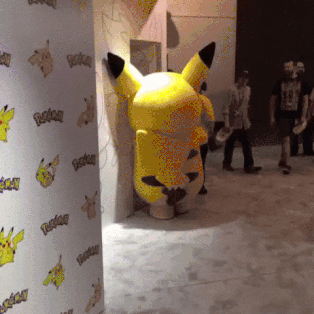 Lightning Pikachu Mascot GIF