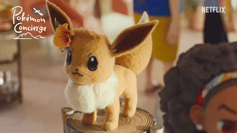 Lightning Pikachu Pokémon Concierge Eevee GIF