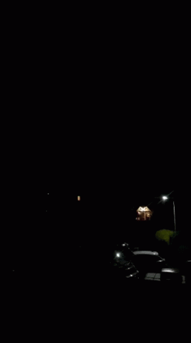 Lightning Strike in Night Sky