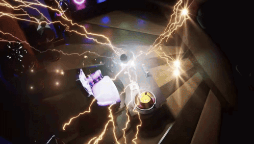 Lightning Strikes in Dark Room