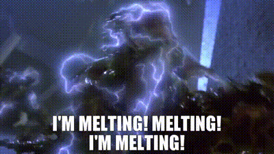 Lightning Struck On Creatures Shouting I'm Melting GIF