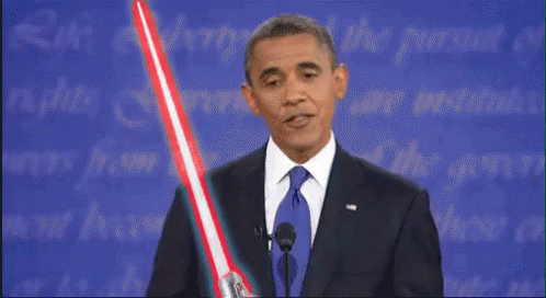 Lightsaber Obama GIF