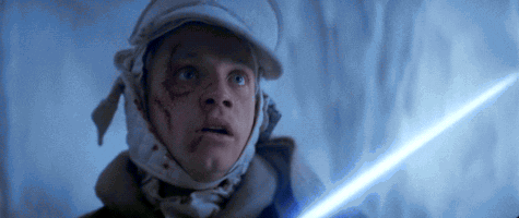 Lightsaber Scared The Empire Strikes Back GIF