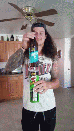Like A Glove Beer Bottle GIF