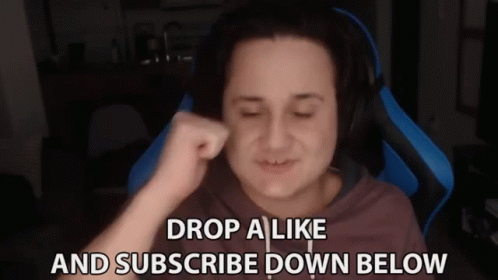 Drop Like And Subscribe Button GIF