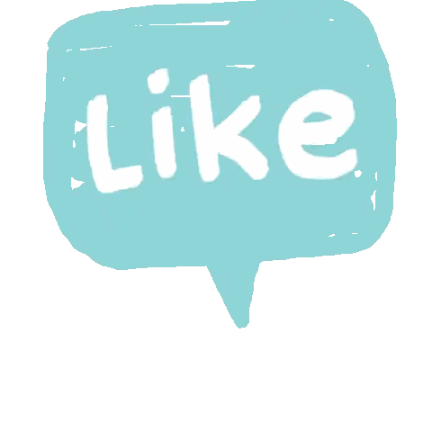 Like Inside Blue Speech Bubble