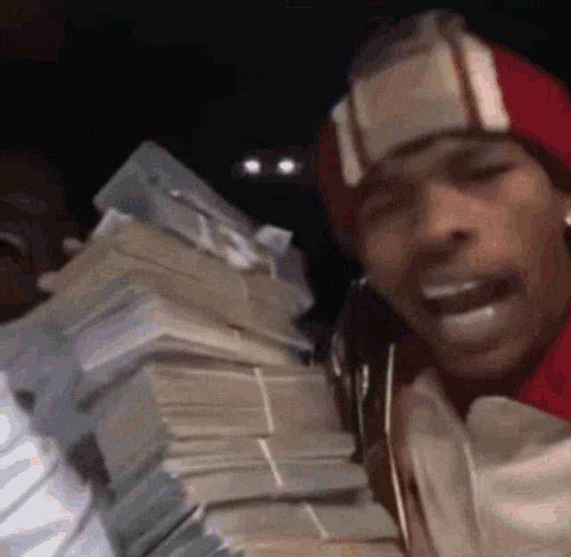 Lil Baby Stack Of Money Meme GIF