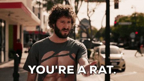 Lil Dicky You're A Rat Showering GIF