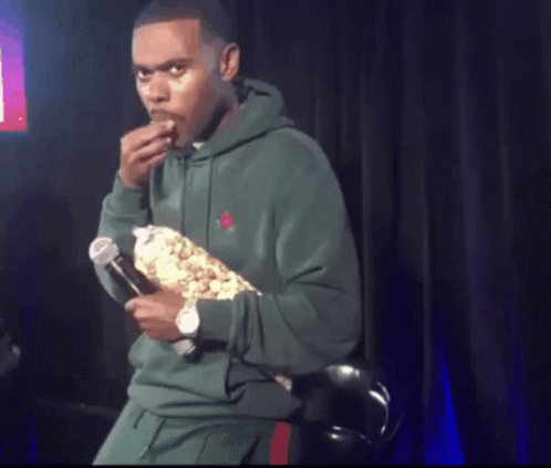 Lil Duval Eating Popcorn GIF
