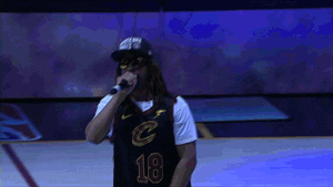 Lil Jon Raps At Cleveland Homecourt GIF
