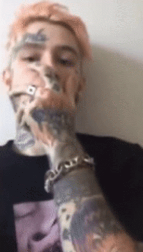 Lil Peep Covering Mouth GIF