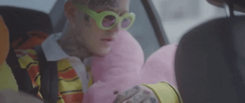 Lil Peep Hugging A Plushie GIF