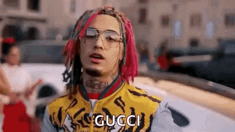 Lil Pump Saying Gucci GIF