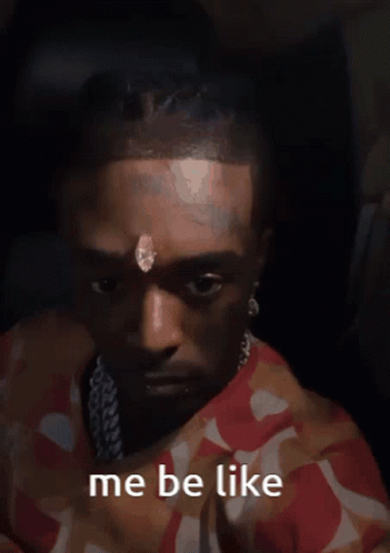 Lil Uzi Intense Eyes Me Be Like Meme GIF