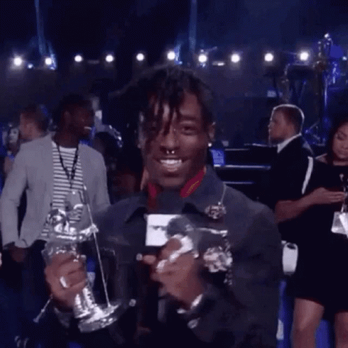 Excited Lil Uzi Vert Awards Night GIF