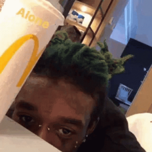 Lil Uzi Peeking Nose Ring GIF