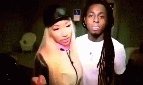 Lil Wayne And Nicki Minaj Off Camera GIF