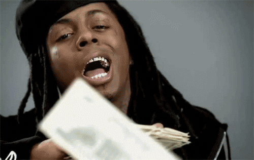 Lil Wayne Tossing Big Money GIF