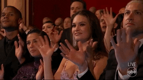 Lilly James Sign Language Academy Awards GIF