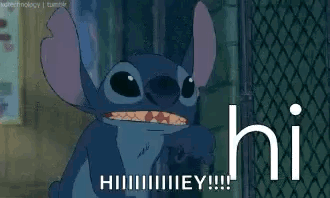 Lilo and Stitch Character Pointing and Saying Hi