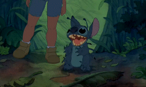 Lilo And Stitch Excited Funny Monster Forest GIF