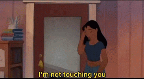 Lilo And Stitch Fight Not Touching GIF