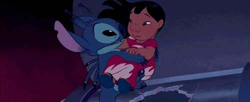 Lilo And Stitch Hug Kissing GIF