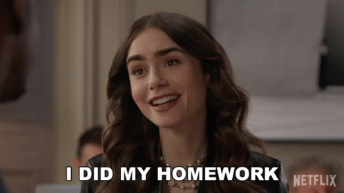 Lily Collins I Did My Homework GIF
