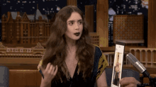Lily Collins On Tonight Show GIF
