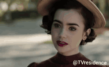 Lily Collins Victorian Makeover GIF