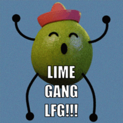 Lime With Sunglasses Holding Boombox