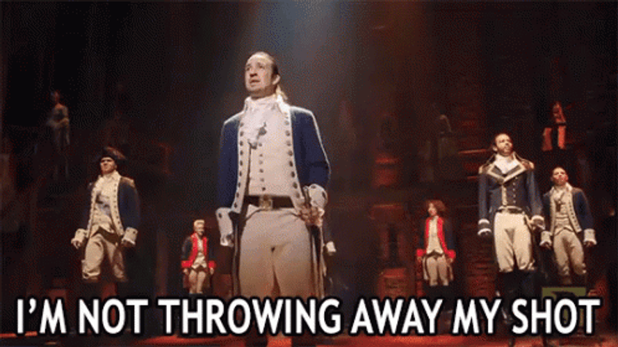 Lin Manuel Miranda Hamilton Not Throwing Away Shot GIF