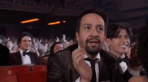 Lin Manuel Miranda Standing Ovation Claps GIF