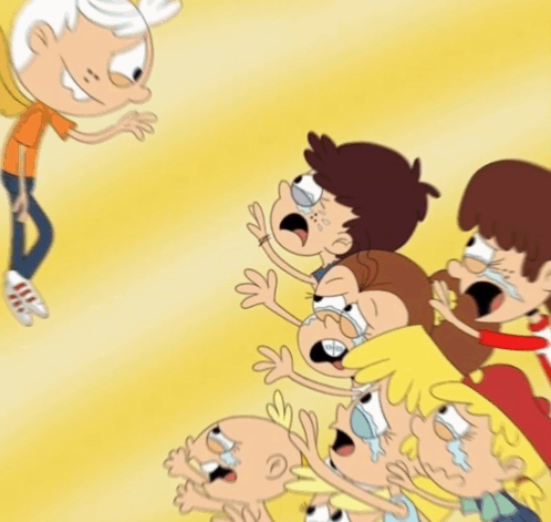 Lincoln Loud and Lucy Loud on Yellow Background