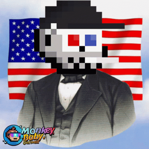 Lincoln With Monkey Baby Business Logo GIF