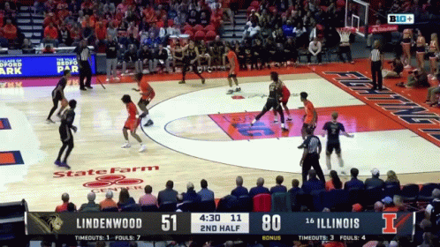 Lindenwood and Illinois Playing Basketball