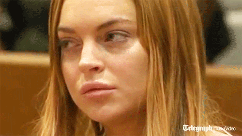 Lindsay Lohan Blank Stare GIF